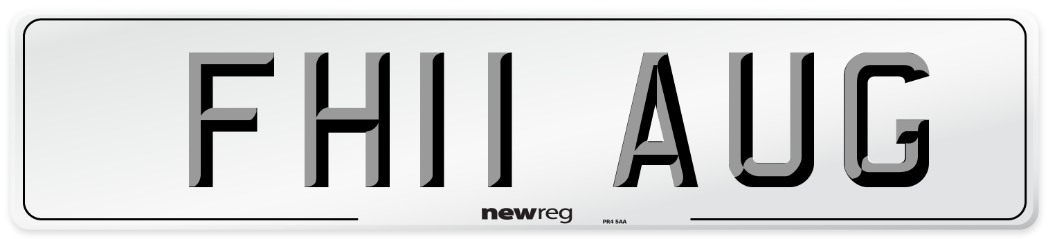 FH11 AUG Number Plate from New Reg